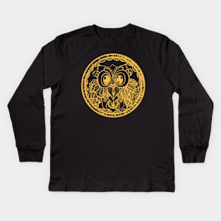 Owl Mandala Kids Long Sleeve T-Shirt